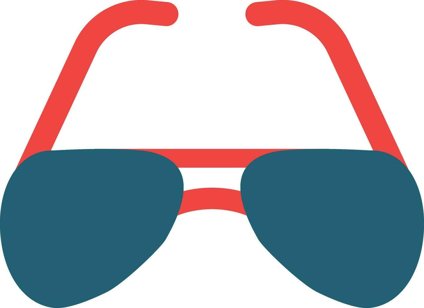 Gafas de sol glifo dos color icono para personal y comercial usar. vector