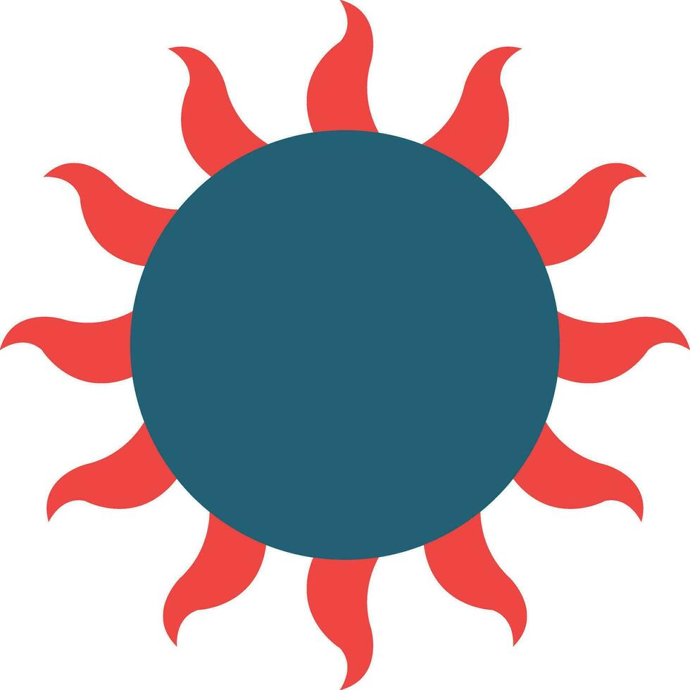 Sun Glyph Two Color Icon For Personal And Commercial Use. vector