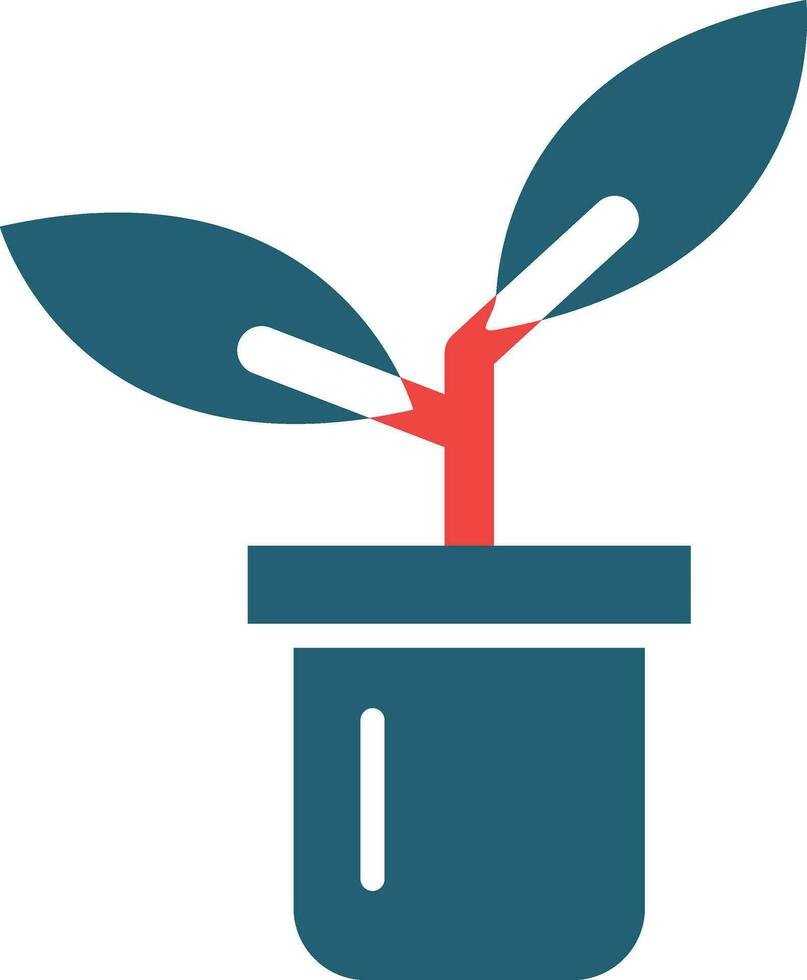 plantas glifo dos color icono para personal y comercial usar. vector