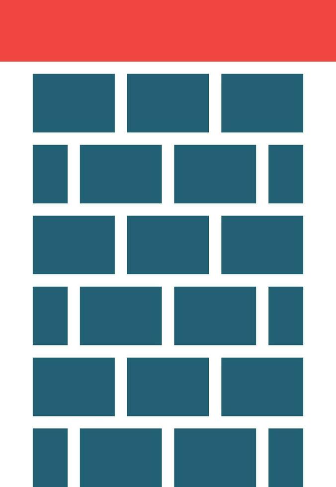 Chimney Top Glyph Two Color Icon For Personal And Commercial Use. vector