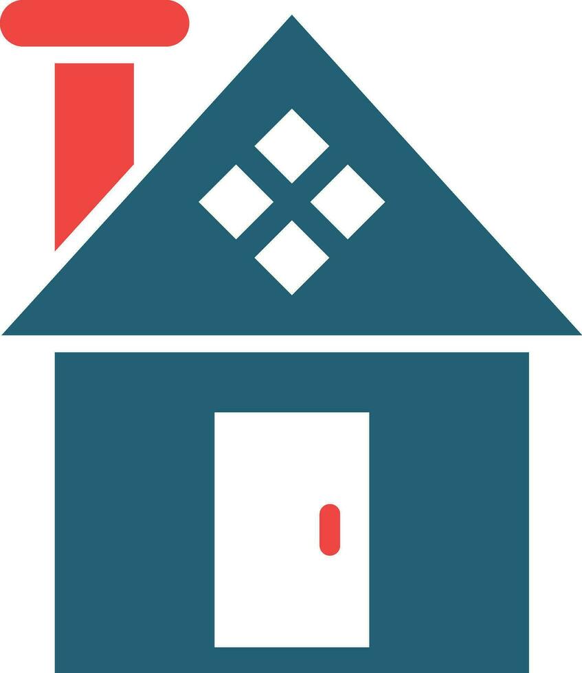 House Glyph Two Color Icon For Personal And Commercial Use. vector