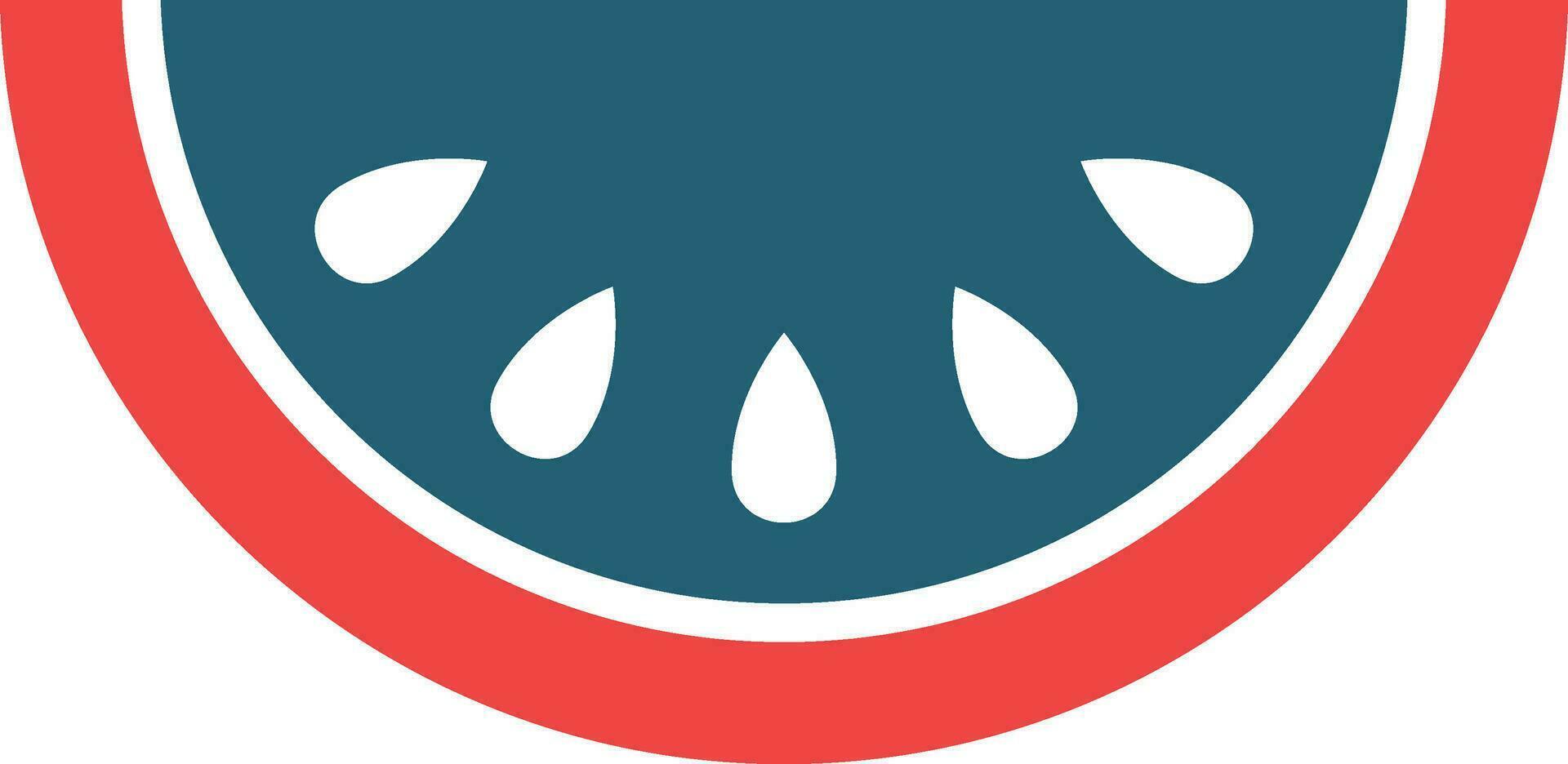 Watermelon Glyph Two Color Icon For Personal And Commercial Use. vector
