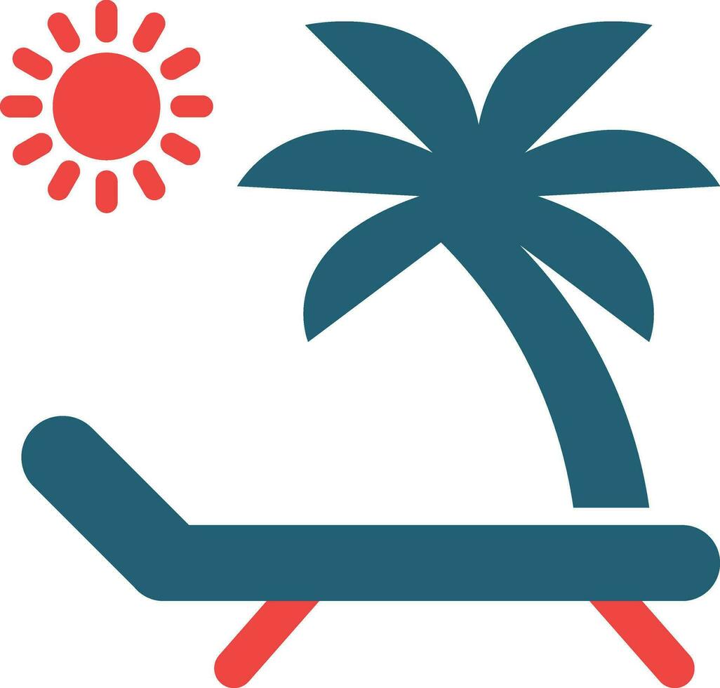 Summer Glyph Two Color Icon For Personal And Commercial Use. vector