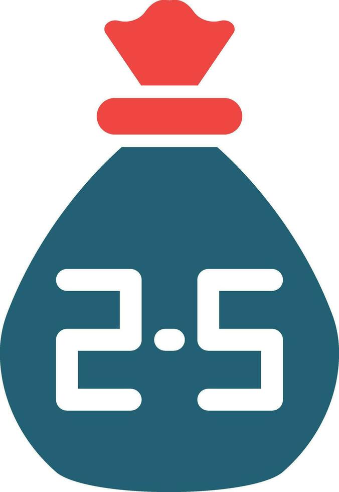Zakat Glyph Two Color Icon For Personal And Commercial Use. vector