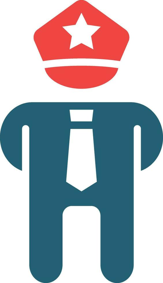 Policeman Glyph Two Color Icon For Personal And Commercial Use. vector