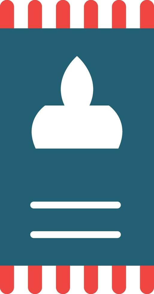 Carpet Glyph Two Color Icon For Personal And Commercial Use. vector