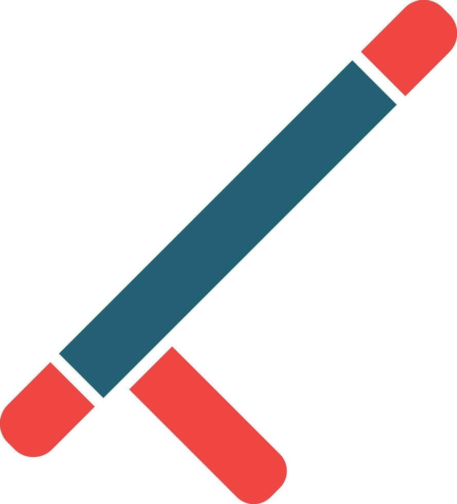 Police Stick Glyph Two Color Icon For Personal And Commercial Use. vector