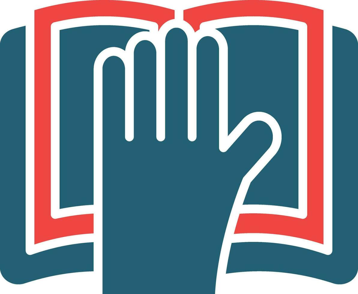 Oath Glyph Two Color Icon For Personal And Commercial Use. vector