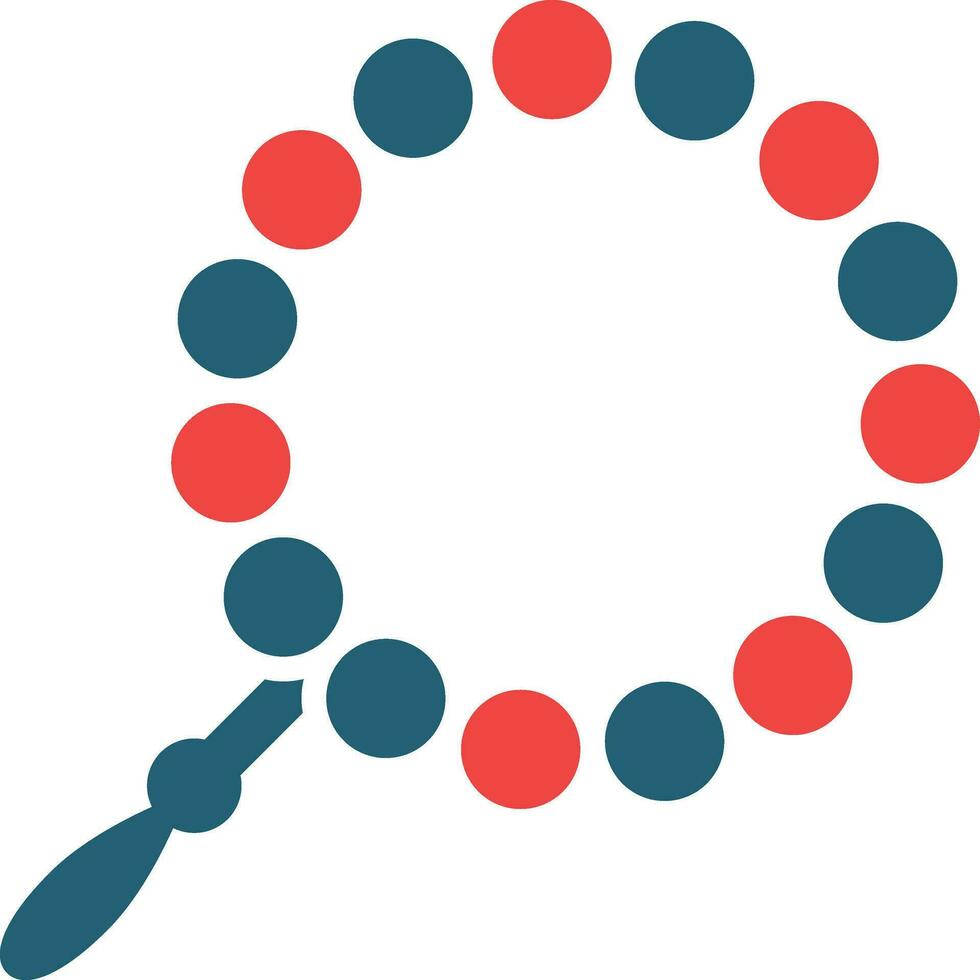Prayer Beads Glyph Two Color Icon For Personal And Commercial Use. vector