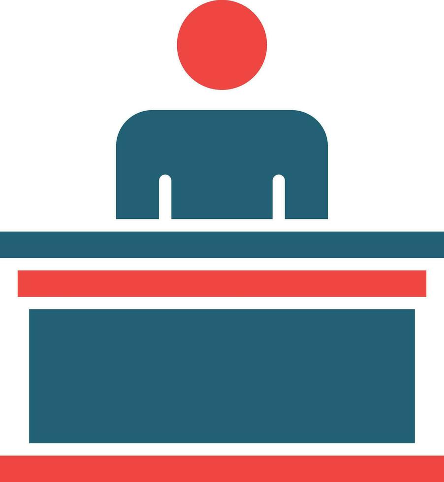 Panel of judges Glyph Two Color Icon For Personal And Commercial Use. vector