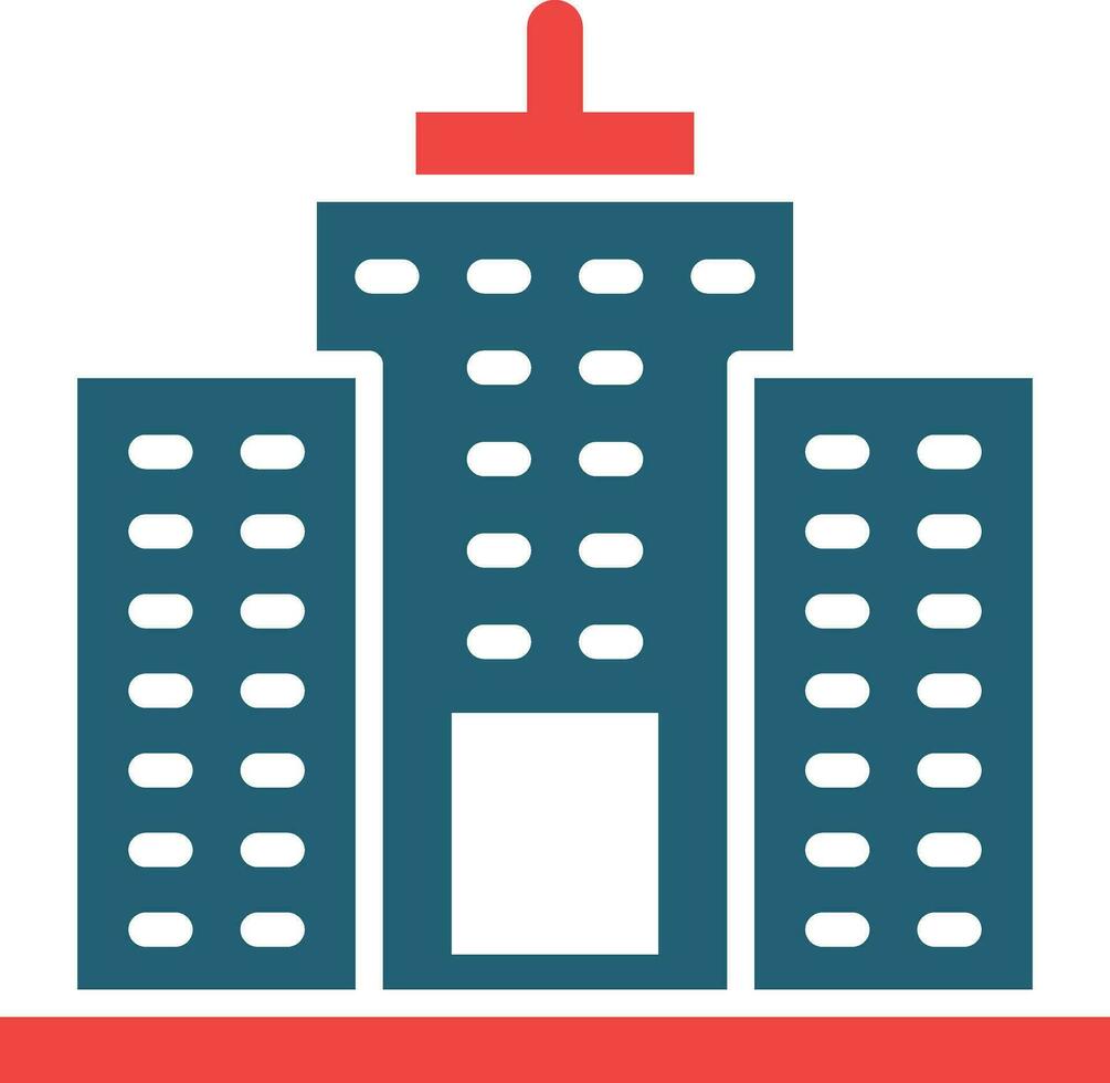 Skyscrapers Glyph Two Color Icon For Personal And Commercial Use. vector