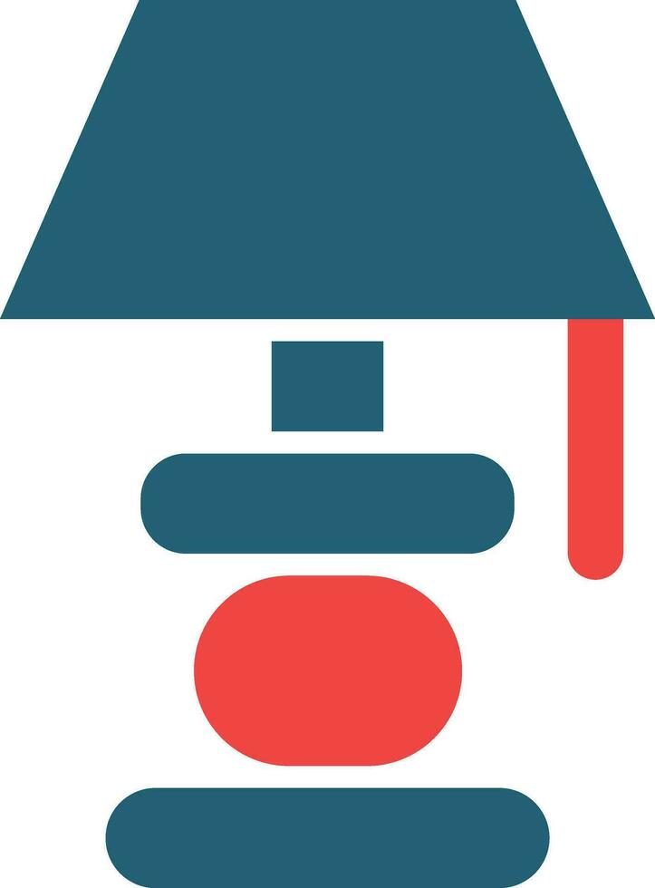 Table Lamp Glyph Two Color Icon For Personal And Commercial Use. vector