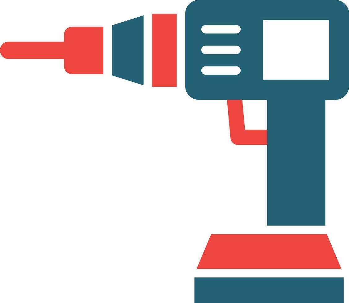 Driller Glyph Two Color Icon For Personal And Commercial Use. vector