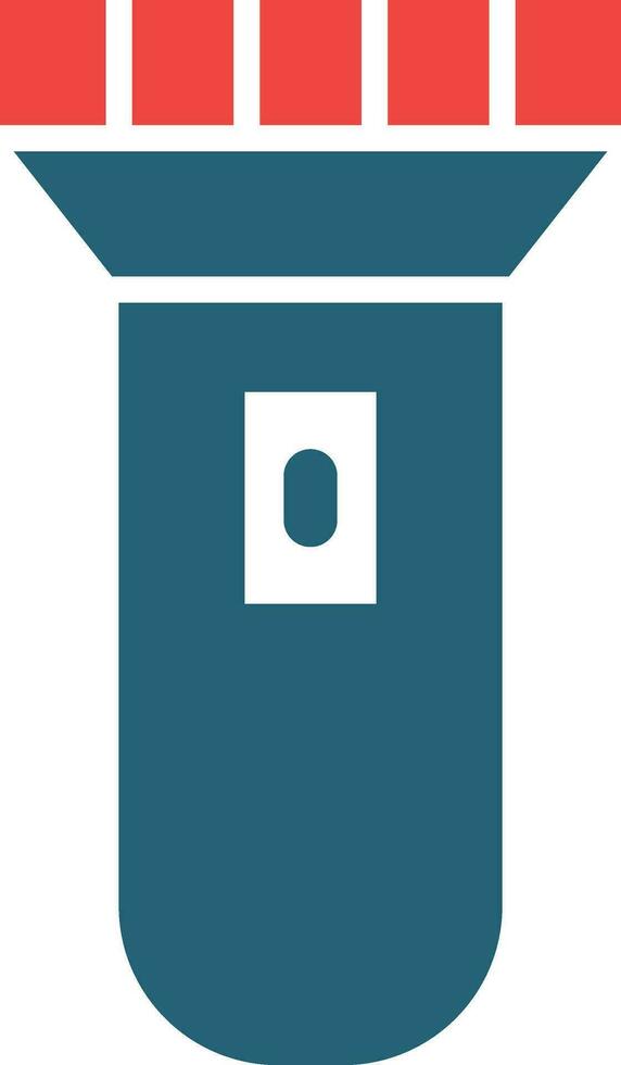 Flashlight Glyph Two Color Icon For Personal And Commercial Use. vector