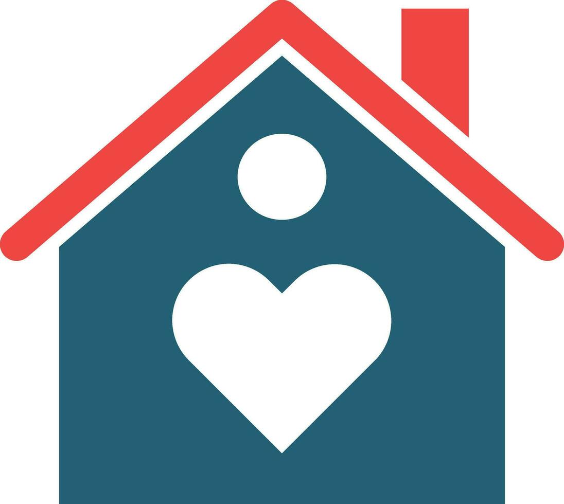 Sweet Home Glyph Two Color Icon For Personal And Commercial Use. vector
