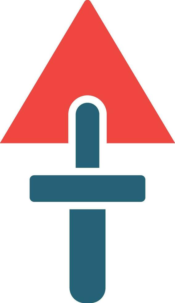 Plastering Trowel Glyph Two Color Icon For Personal And Commercial Use. vector
