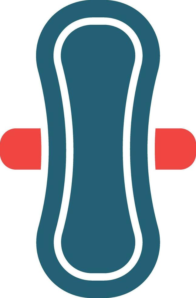Sanitary Towel Glyph Two Color Icon For Personal And Commercial Use. vector