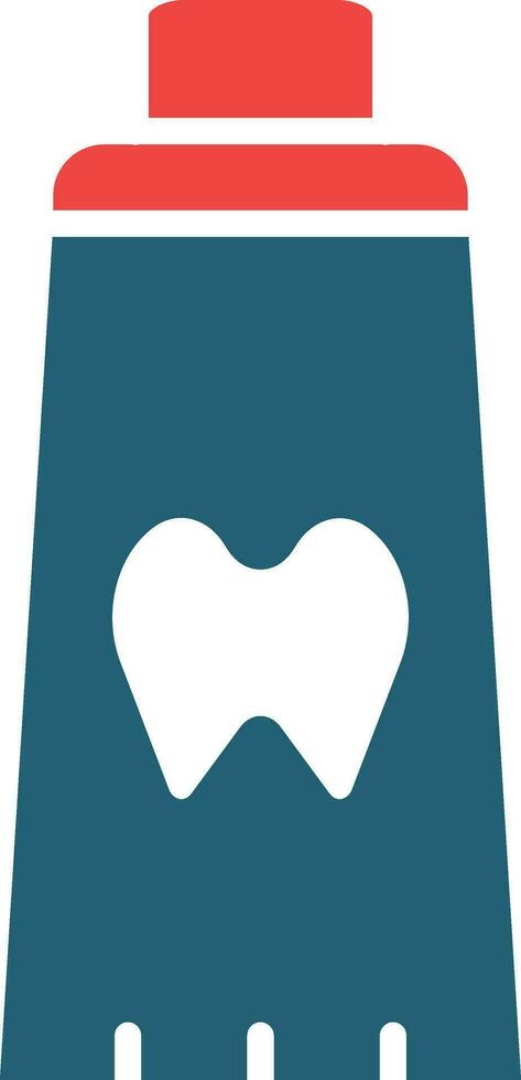Toothpaste Glyph Two Color Icon For Personal And Commercial Use. vector