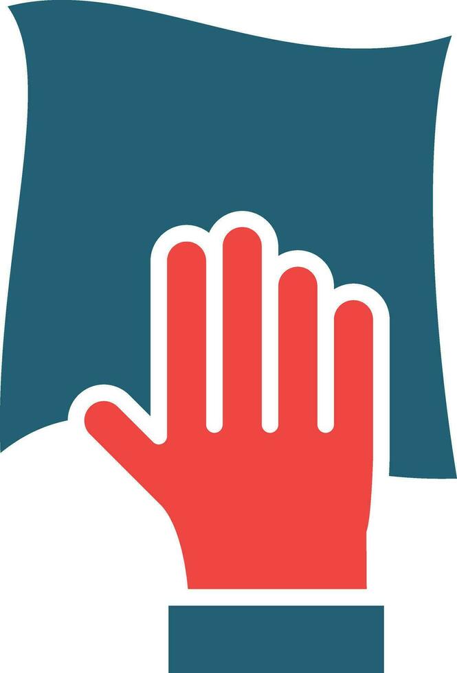 Dusting Glyph Two Color Icon For Personal And Commercial Use. vector