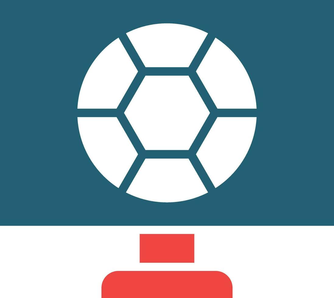 Football Match Glyph Two Color Icon For Personal And Commercial Use. vector