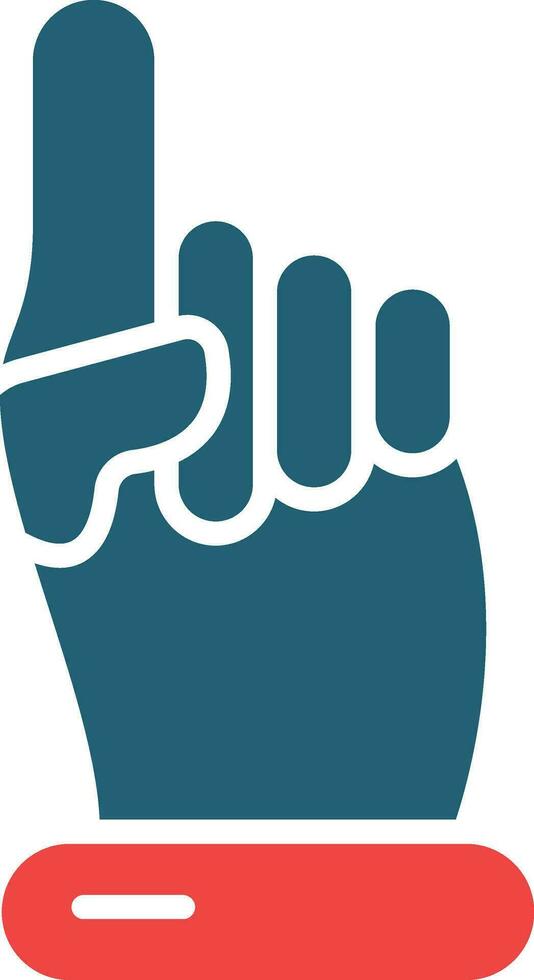 Foam Hand Glyph Two Color Icon For Personal And Commercial Use. vector
