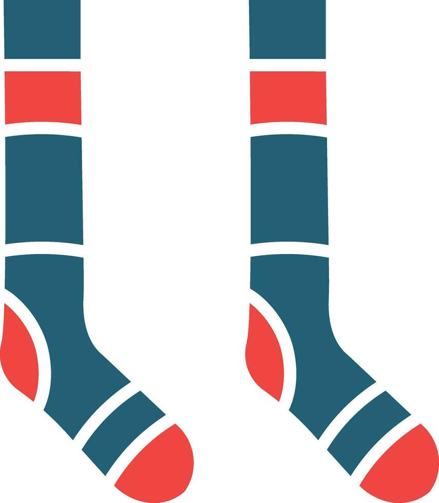 Socks Glyph Two Color Icon For Personal And Commercial Use. vector