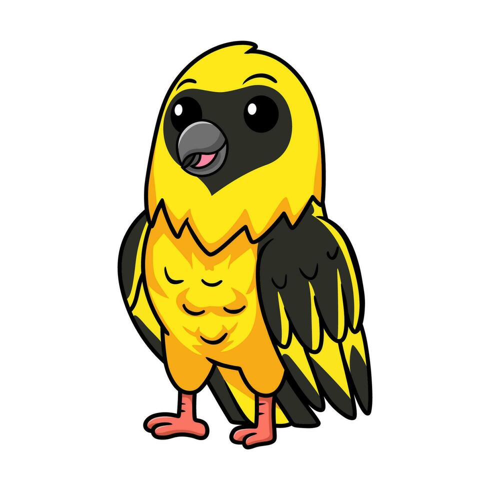 Cute weaver bird cartoon standing vector