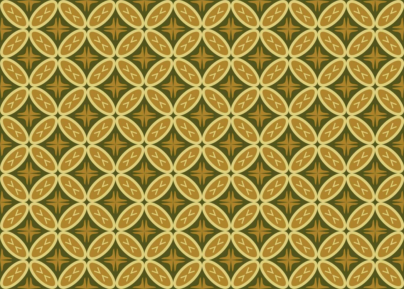 Seamless design of Indonesian batik pattern named Kawung.  Javanese batik texture. vector