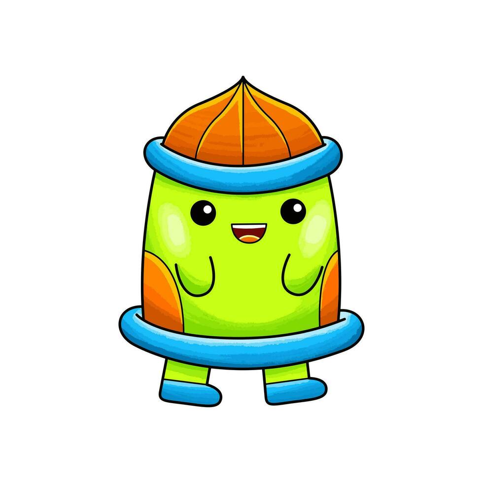 Islamic lantern cute character vector