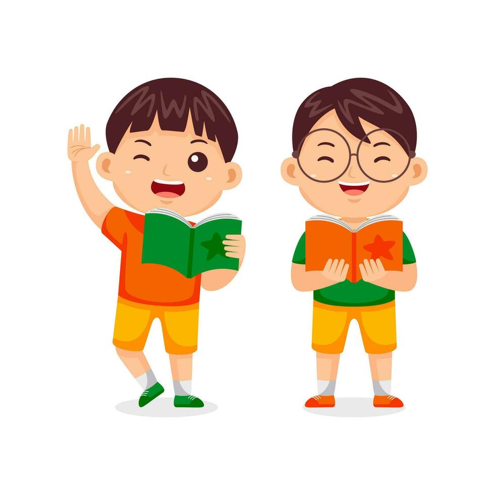 Kids Back to School Vector Illustration