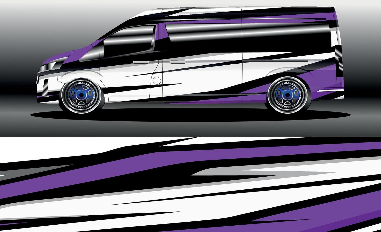 Van wrap design. Wrap, sticker and decal design for company vector