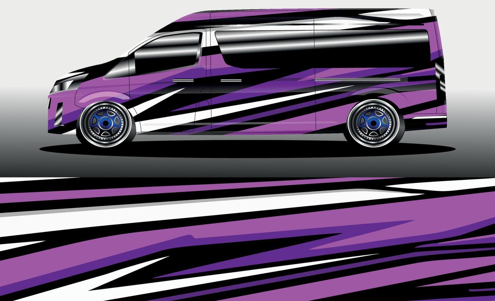 Van wrap design. Wrap, sticker and decal design for company vector
