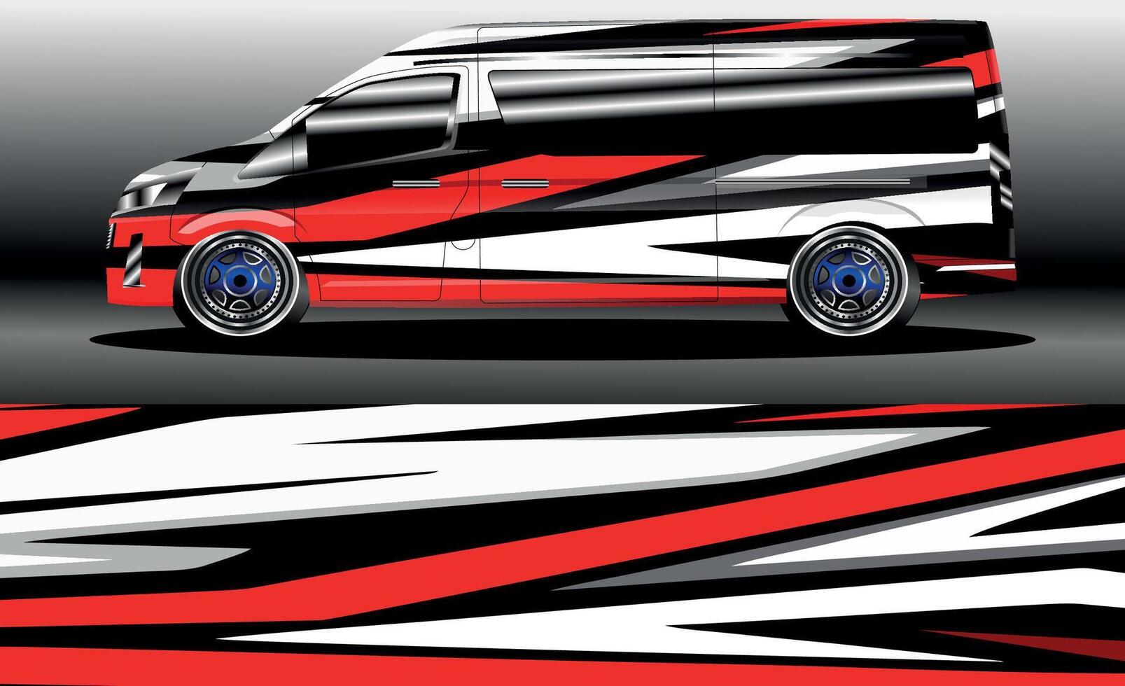 Van wrap design. Wrap, sticker and decal design for company vector