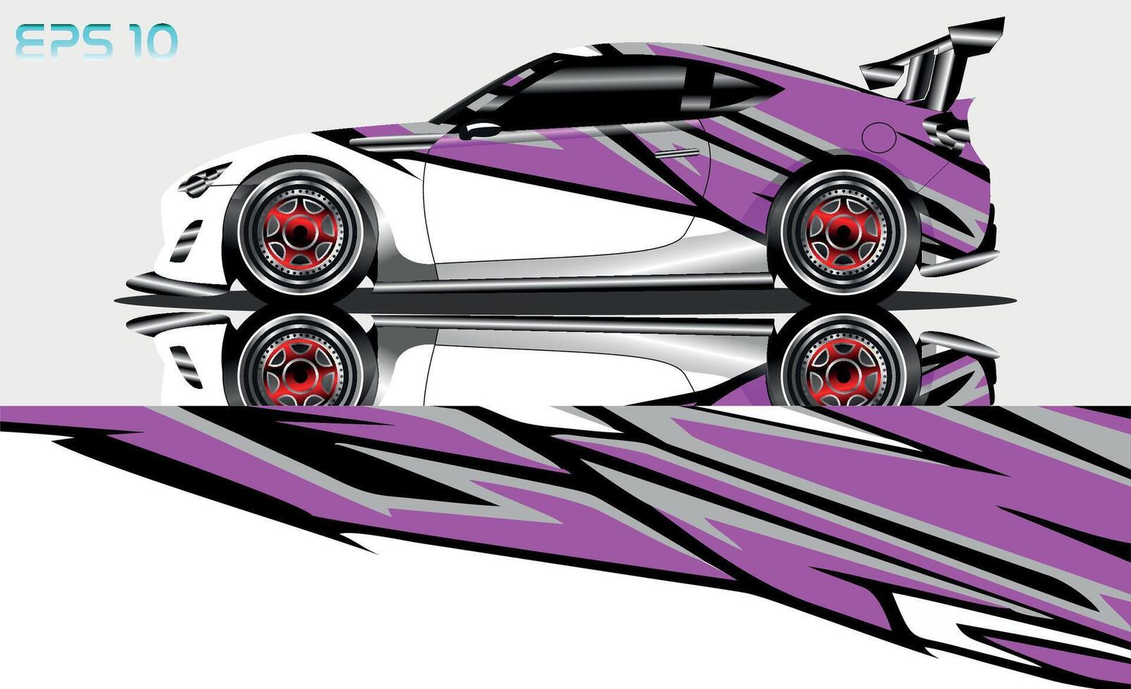 sport car decal wrap design vector