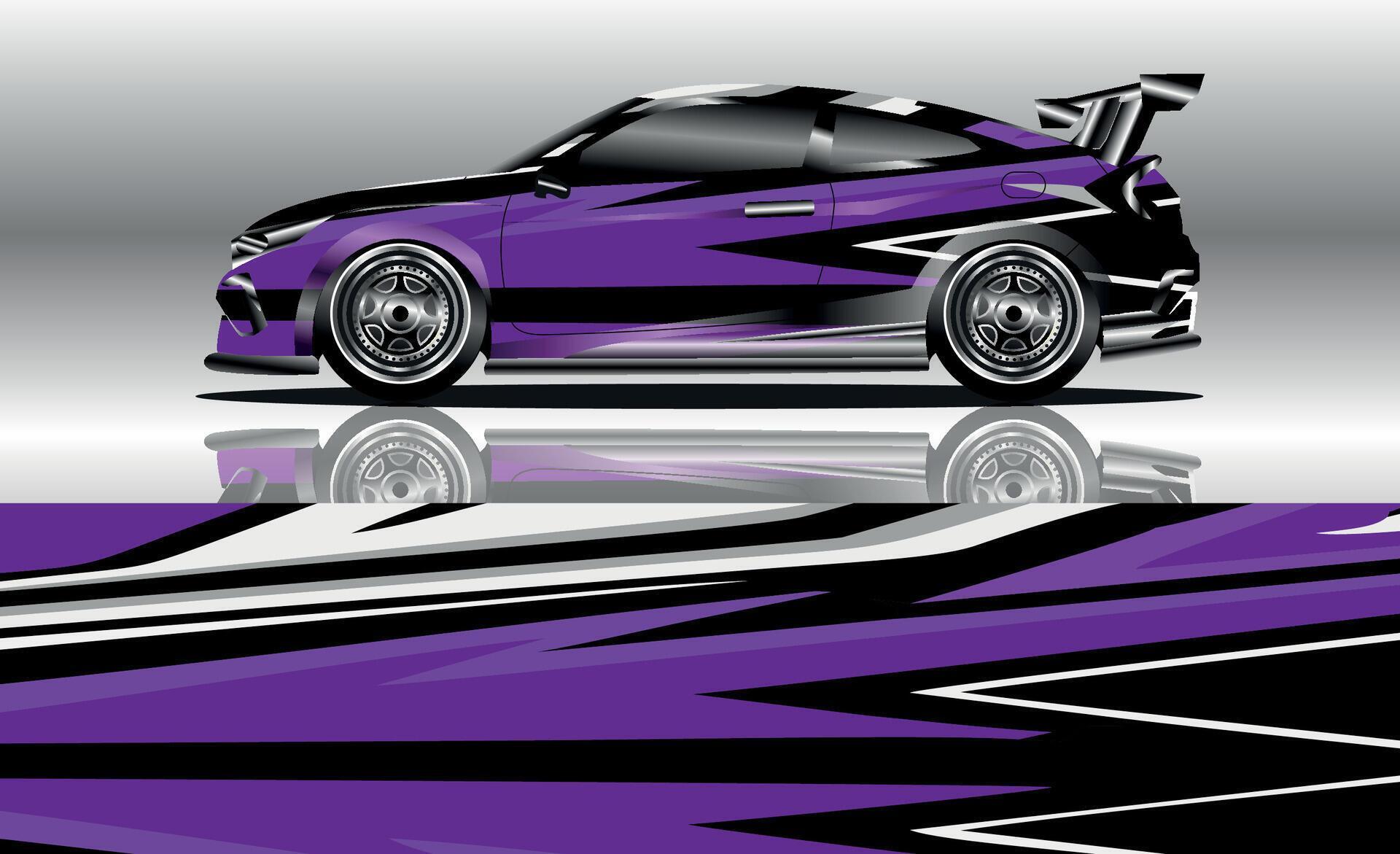 vektor grafis livery mobil. desain latar belakang grunge abstrak untuk