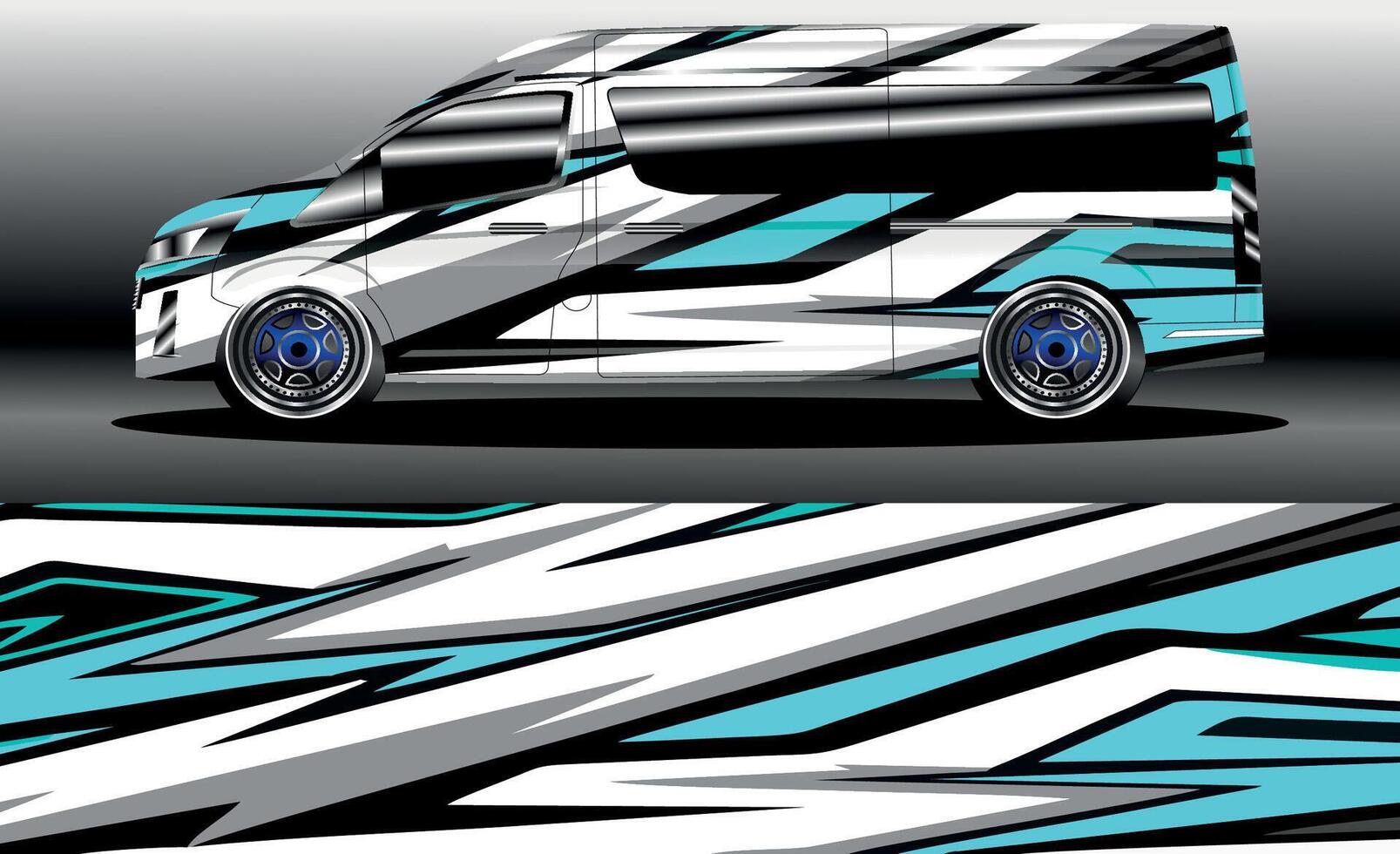 Van wrap design. Wrap, sticker and decal design for company vector