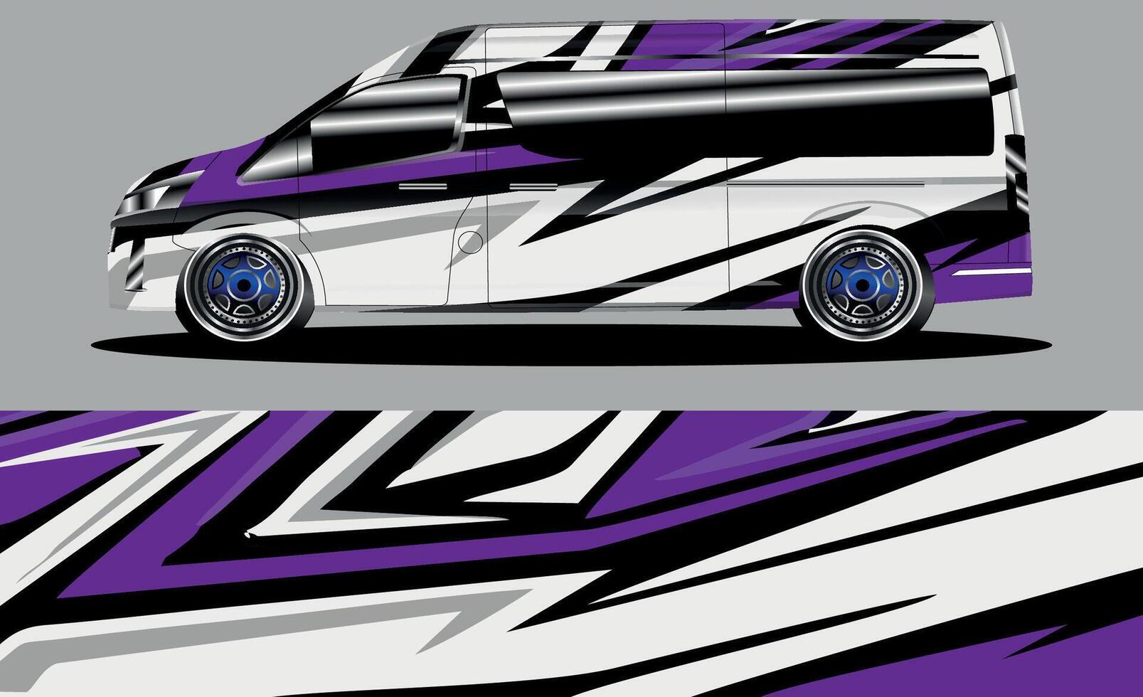 Van wrap design. Wrap, sticker and decal design for company vector