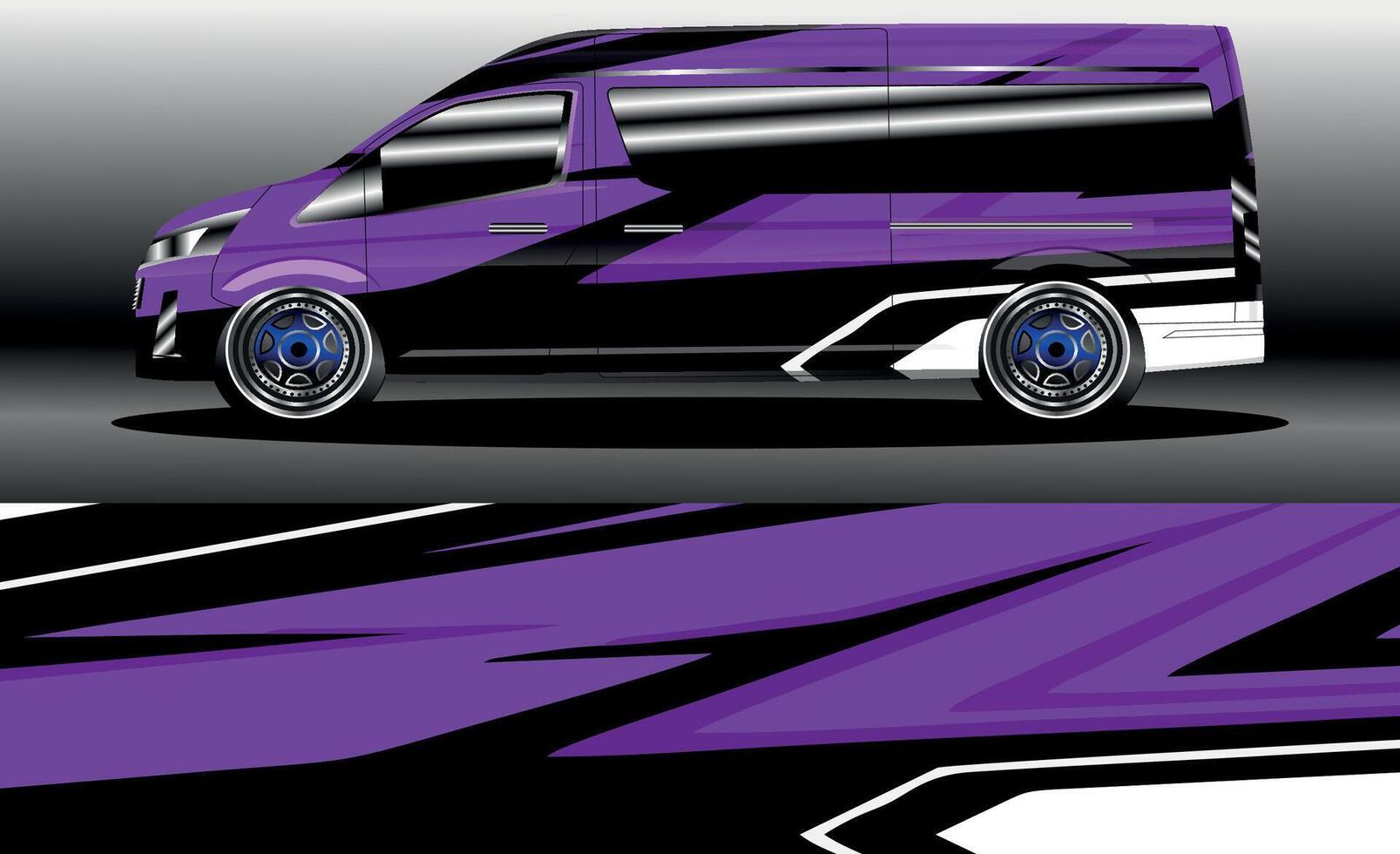Van wrap design. Wrap, sticker and decal design for company vector
