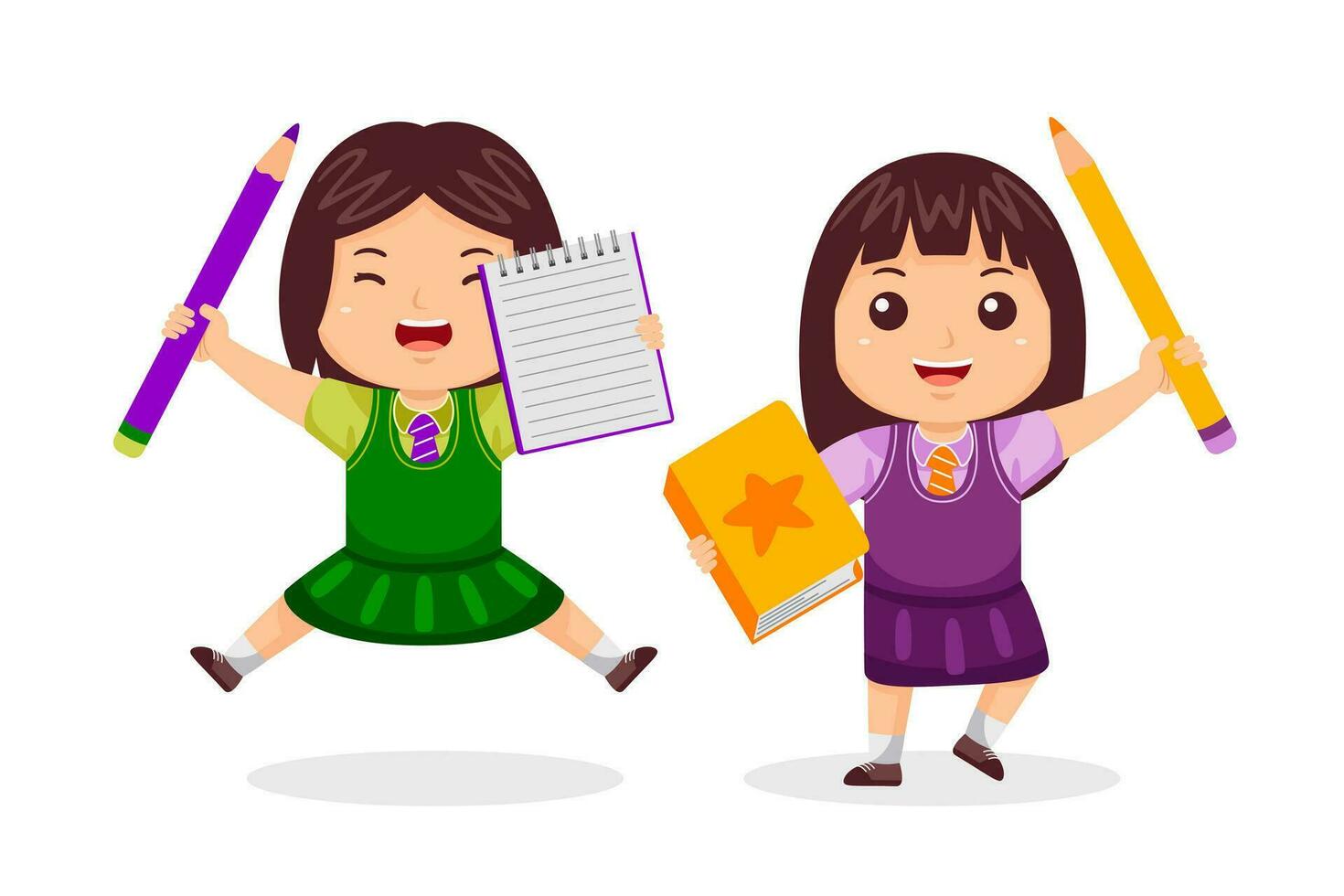 Kids Back to School Vector Illustration