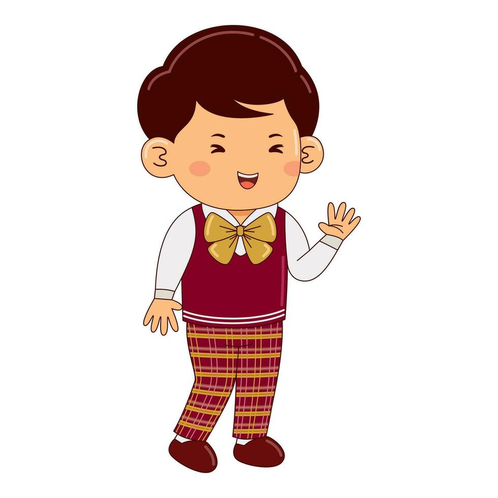 kids wear japan school uniform vector