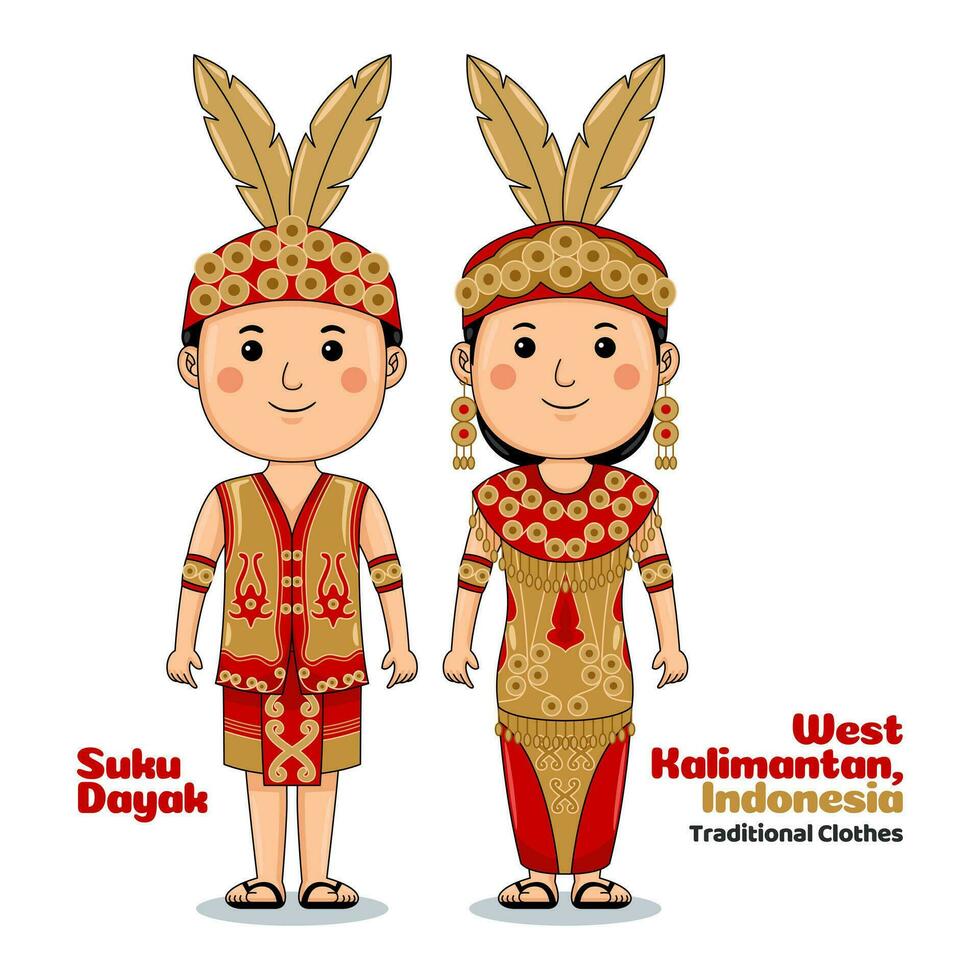 Couple wear West Kalimantan Indonesian Traditional Cloth 26617622 ...