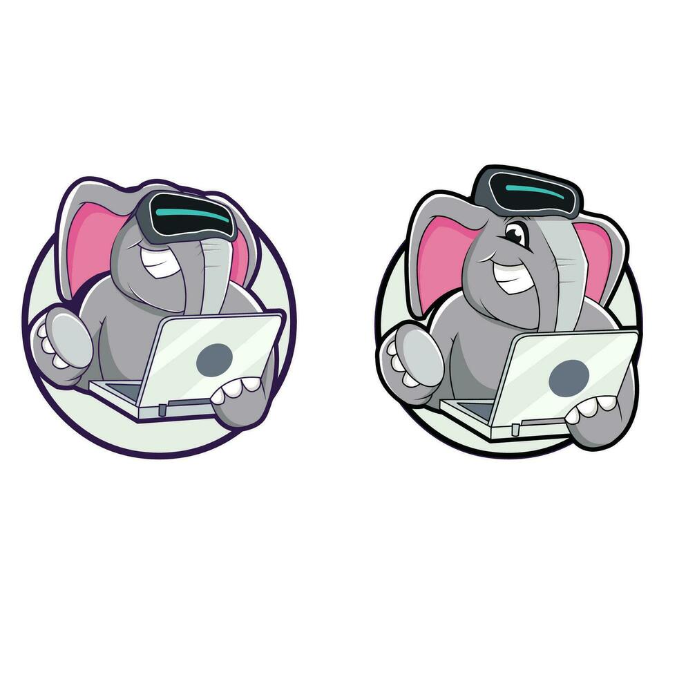 Mascot Logo Elephant vector