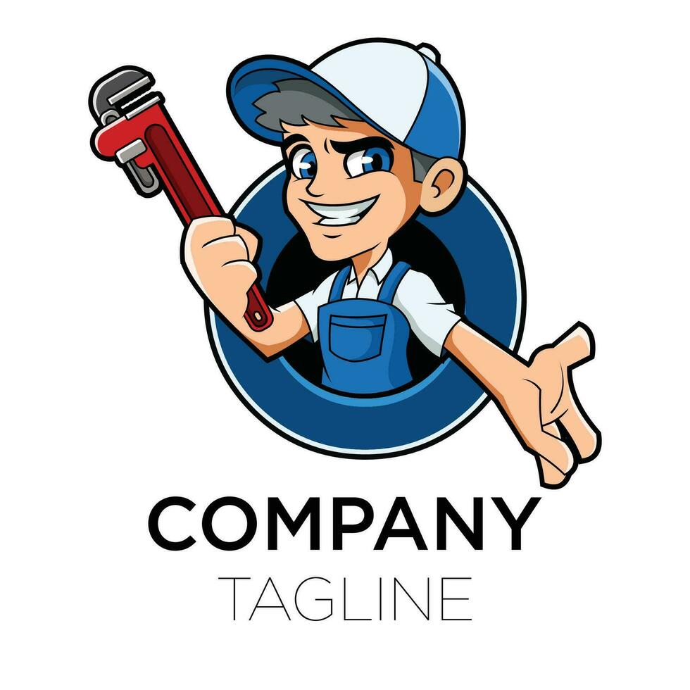 PLUMBING MAN LOGO vector