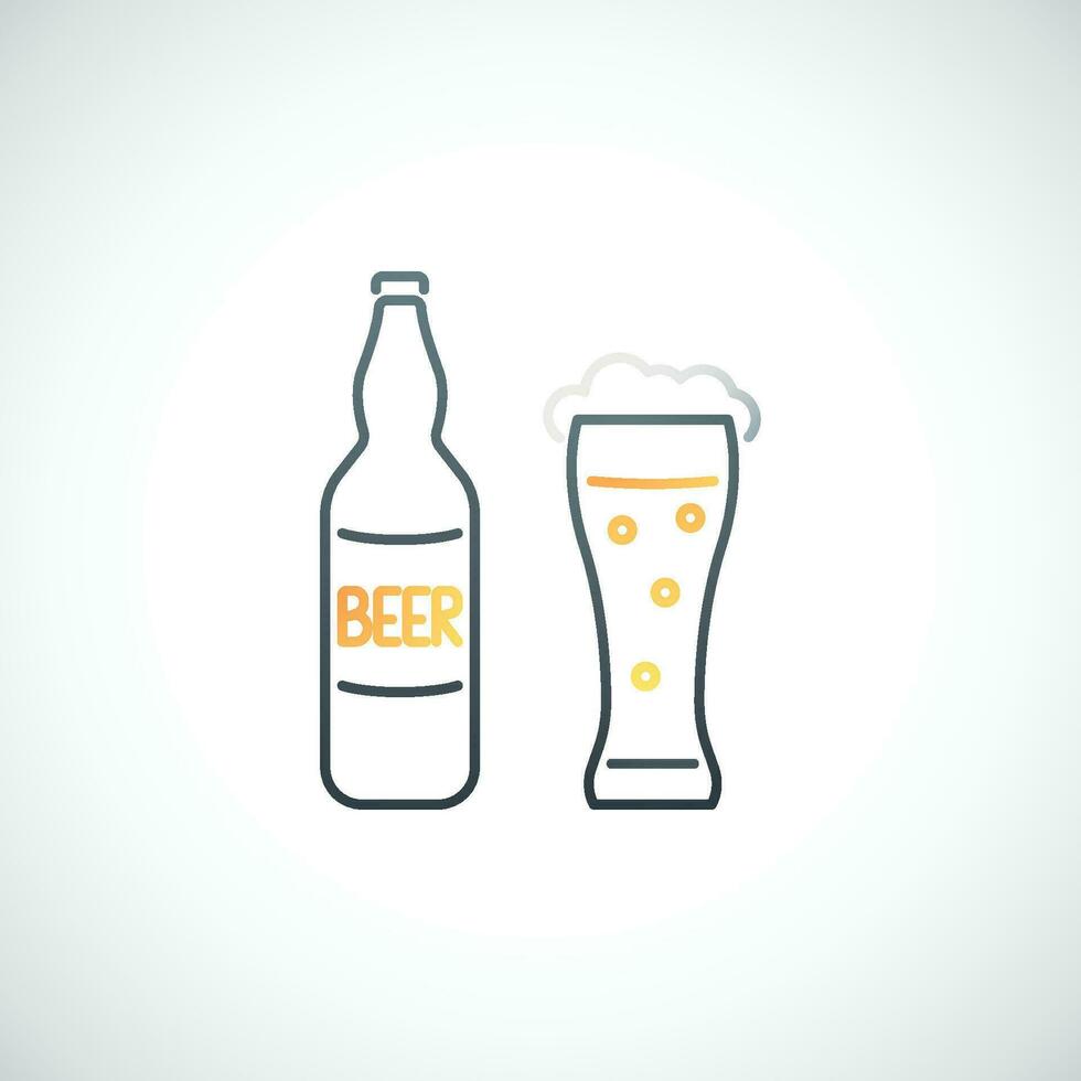 Beer line icon. vector