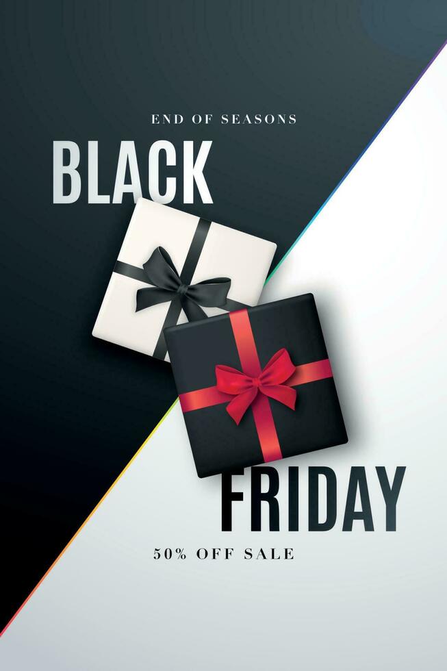 Black friday vertical banner. vector