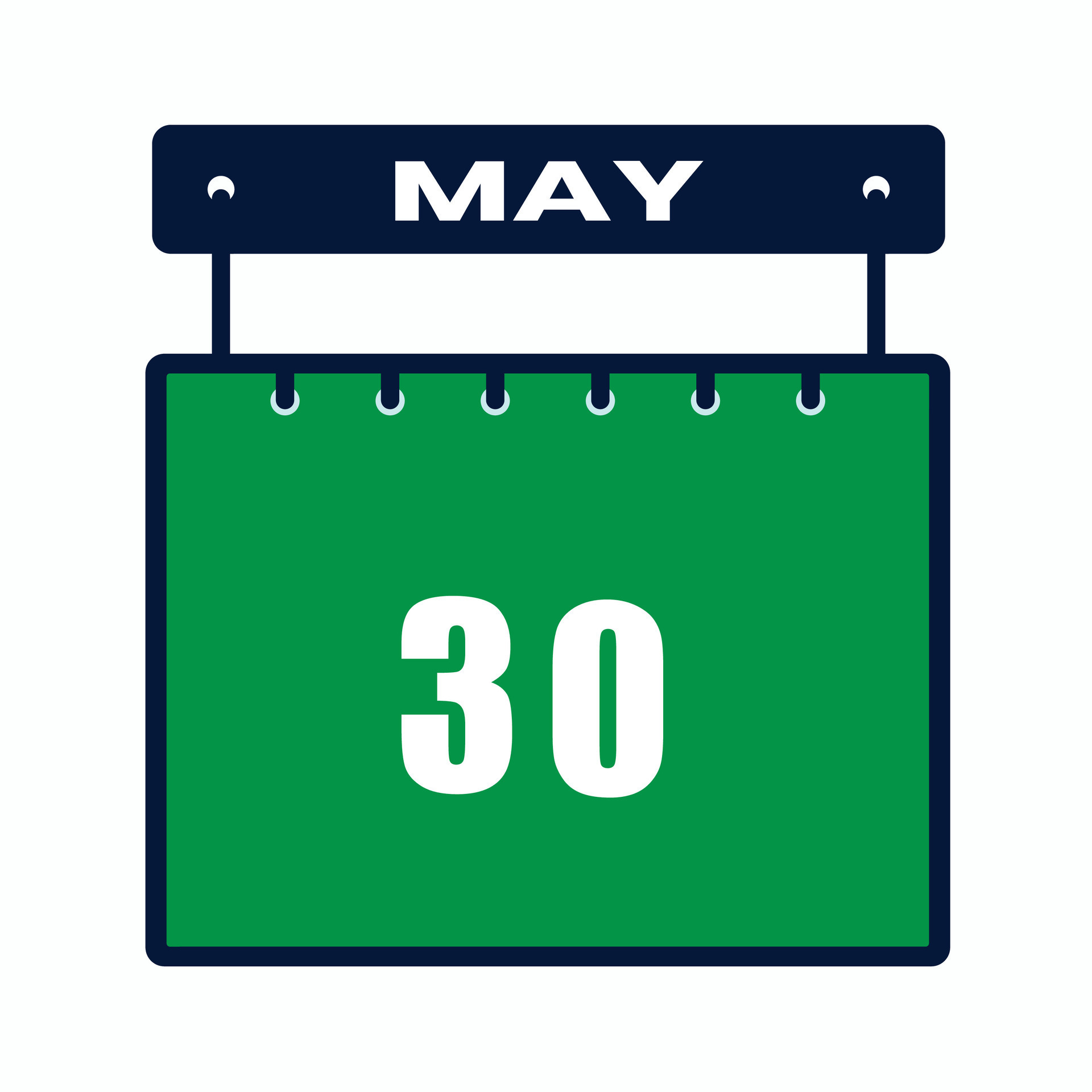 May 30 Calendar Daily Icon DateMonth design 26617906 Vector Art at