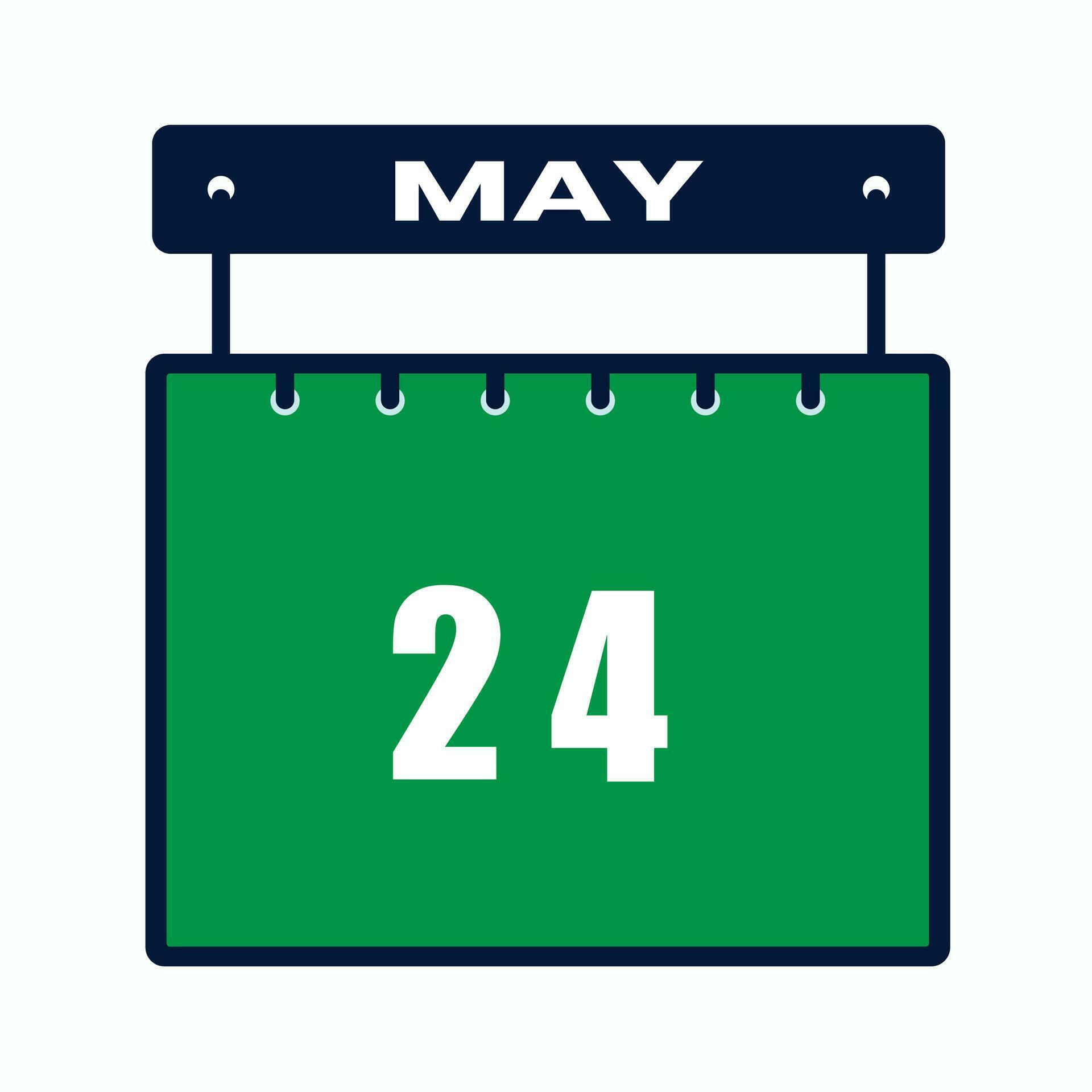 May 24 Calendar Daily Icon DateMonth design 26617926 Vector Art at