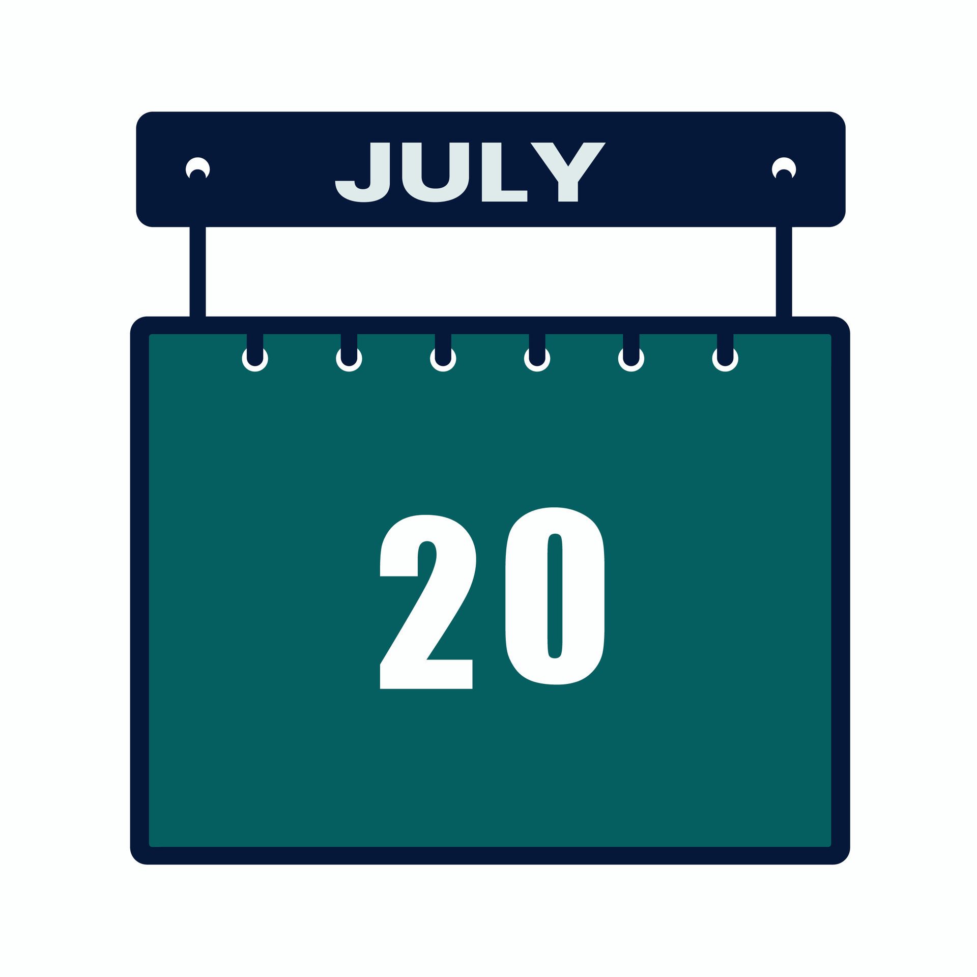July 20 Calendar Daily Icon Date-Month design 26618102 Vector Art at 