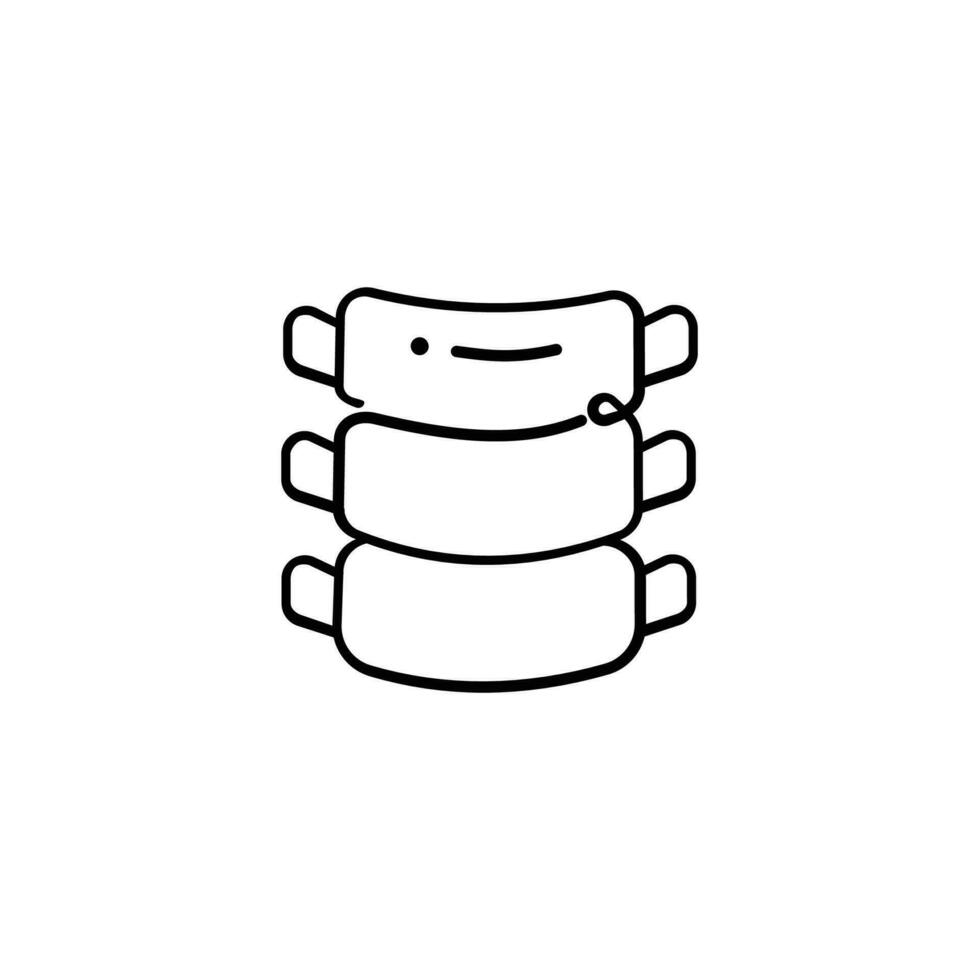 Ribs Line Style Icon Design vector