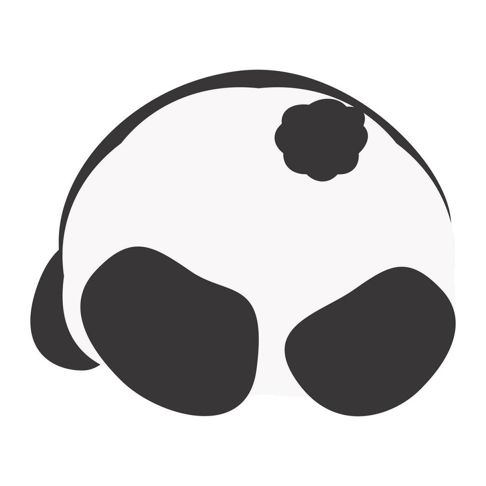 Cute Cartoon Baby Panda. Panda lying on floor and sleeping. Panda with black and white color. Cartoon illustration, Vector, EPS10 vector